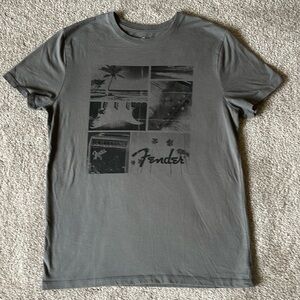 Fender Guitar, Men's Graphic T-Shirt, Grey, Sz M